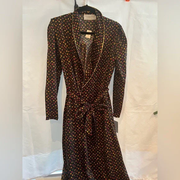 🔥🔥🔥Christian Dior Vintage Loungewear Floral Print Long Dress Size: M NWT - Picture 1 of 5